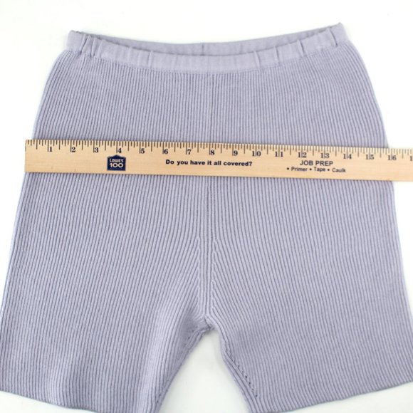 SABLYN Dawn Rib Knit Bike Shorts SZ M 6/8 Lavender Cotton Silk Cashmere Designer - Picture 8 of 11